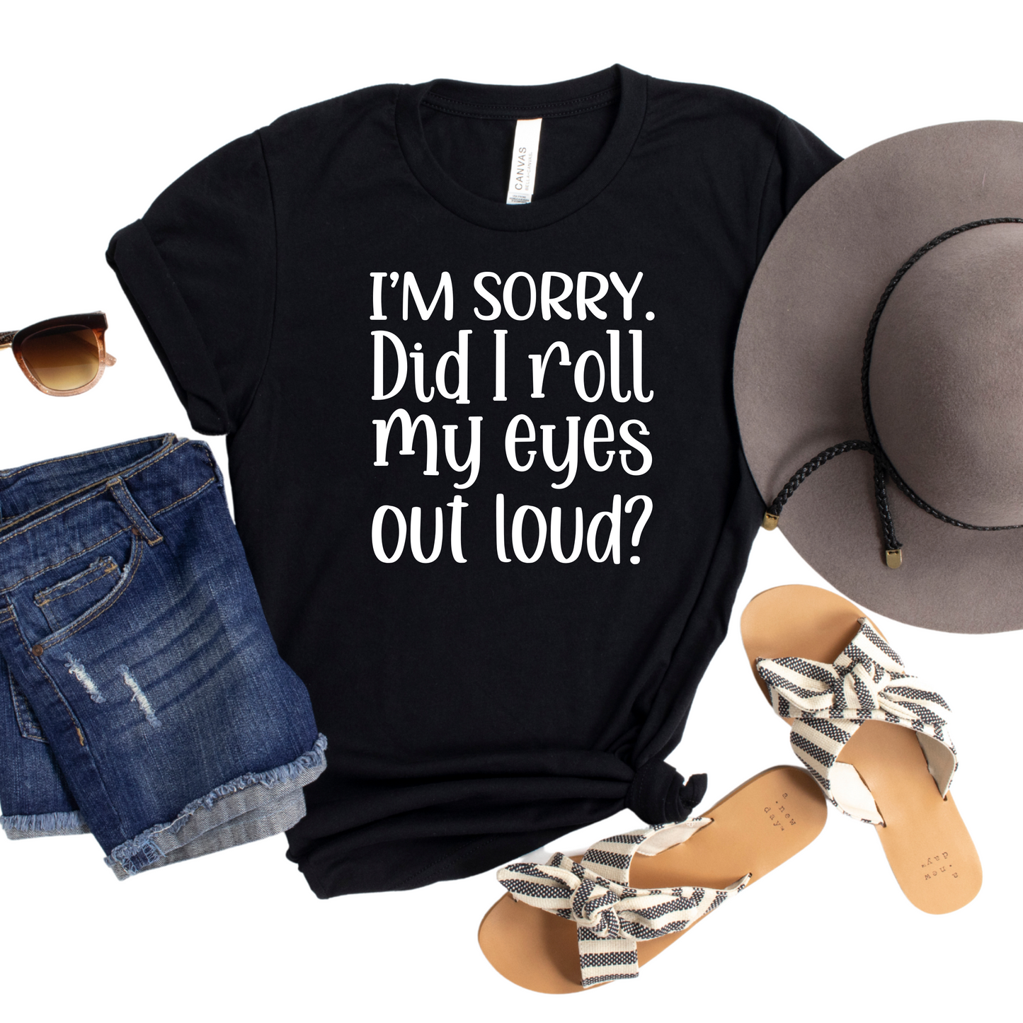 Did I Roll My Eyes Out Loud Womans T-Shirt - Funny Sarcastic Graphic Tee - Unisex Statement Shirt - Sassy Gift for Friends or Coworkers