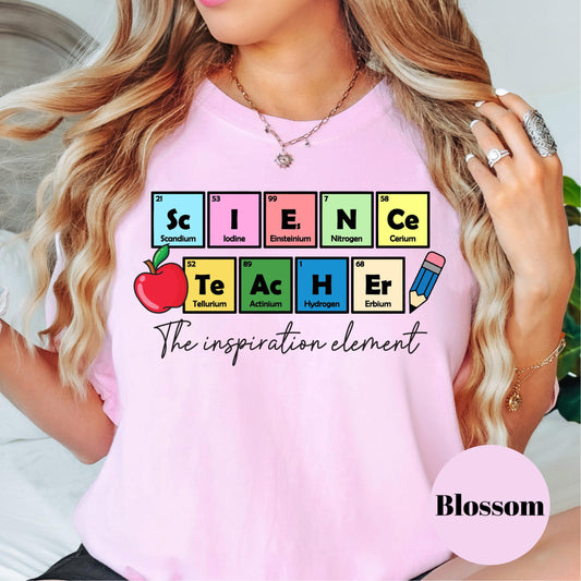 Science Teacher Element Shirt, Comfort Colors® Tee for Educators, Periodic Table Teacher Shirt, STEM Gift for Women, Back to School Tee