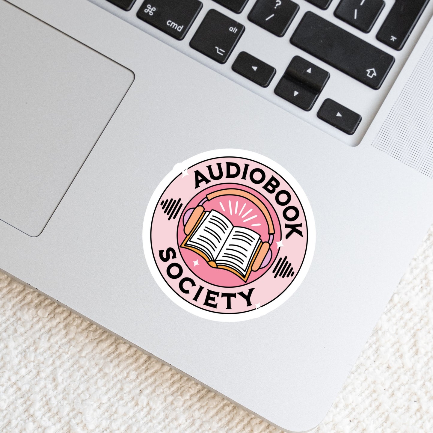 Audiobook Society β 3" Waterproof Bookish Sticker with Holo Overlay β Reading, Books, Reader Gift, Book Lover