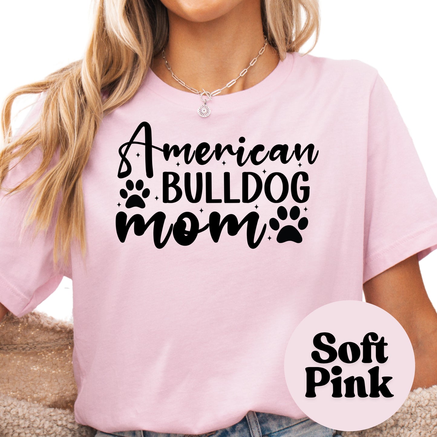 American Bulldog Mom Shirt, Dog Mom Tee, Cute American Bulldog Graphic Shirt, Pet Lover Gift, Unisex Dog Owner T-Shirt, Animal Lover Top