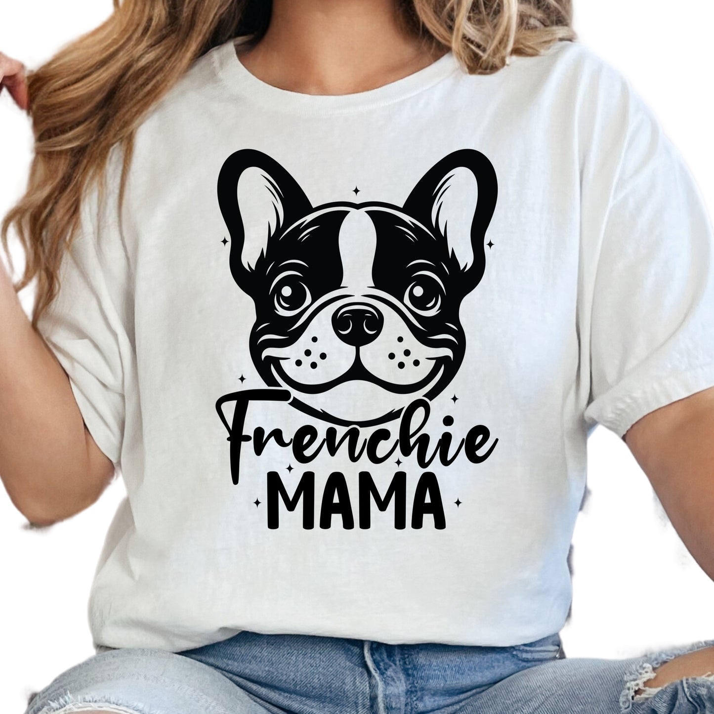 Frenchie Mama Shirt, French Bulldog Mom Tee, Cute Dog Lover Graphic Shirt, Pet Owner Gift, Unisex Frenchie T-Shirt