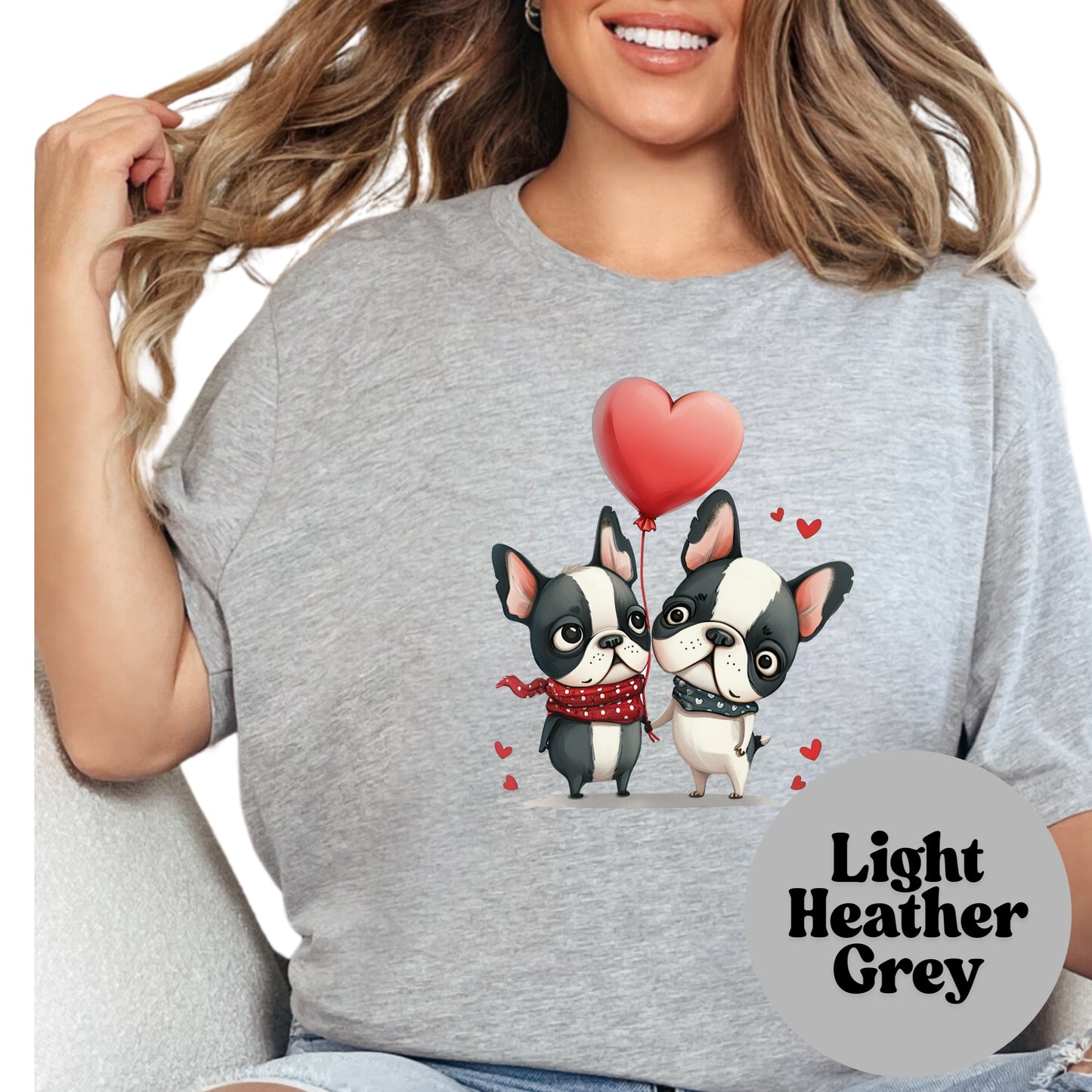 French Bulldog Couple Shirt, Cute Frenchie Love Heart Tee, Dog Lover Gift, Valentine’s Day Shirt, Unisex Pet Owner T-Shirt