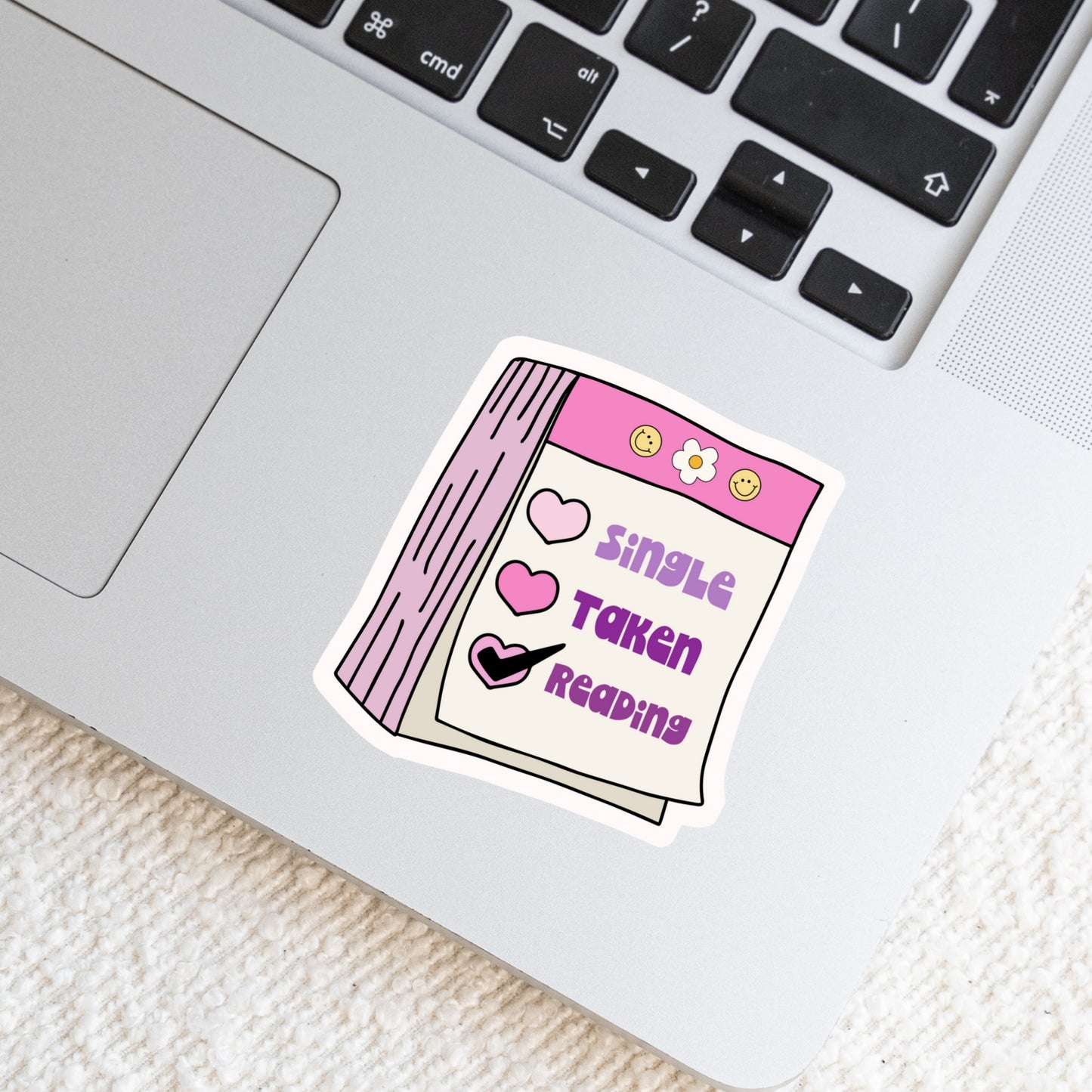 Single Taken Reading Book Reader Sticker β 3" Waterproof Bookish Sticker with Holo Overlay β Reading, Books, Reader Gift, Book Lover, Bookstore Merch