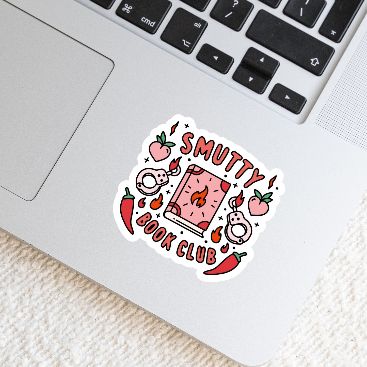 Smutty Book Club Book Reader Sticker β 3" Waterproof Bookish Sticker with Holo Overlay β Reading, Books, Reader Gift, Book Lover, Bookstore Merch