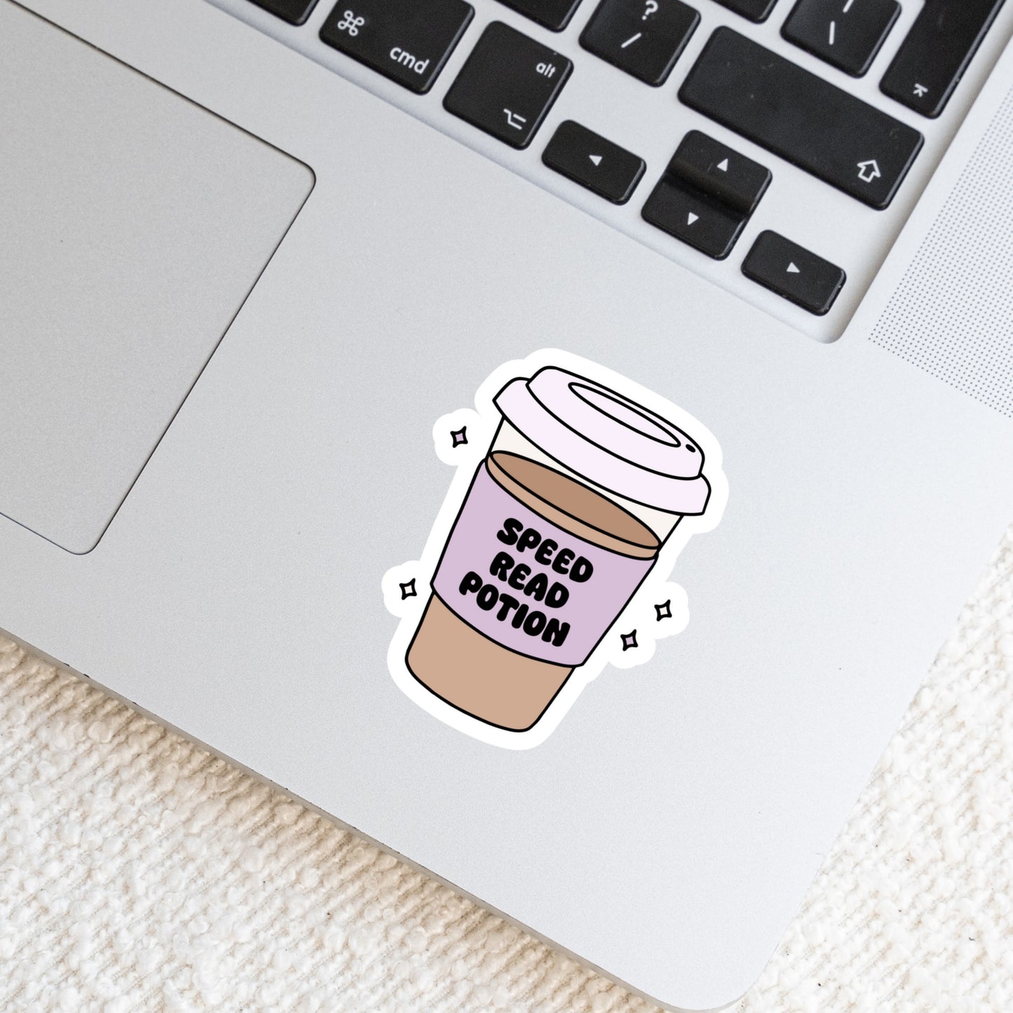 Speed Read Potion Coffee Latter Book Reader Sticker β 3" Waterproof Bookish Sticker with Holo Overlay β Reading, Books, Reader Gift, Book Lover, Bookstore Merch