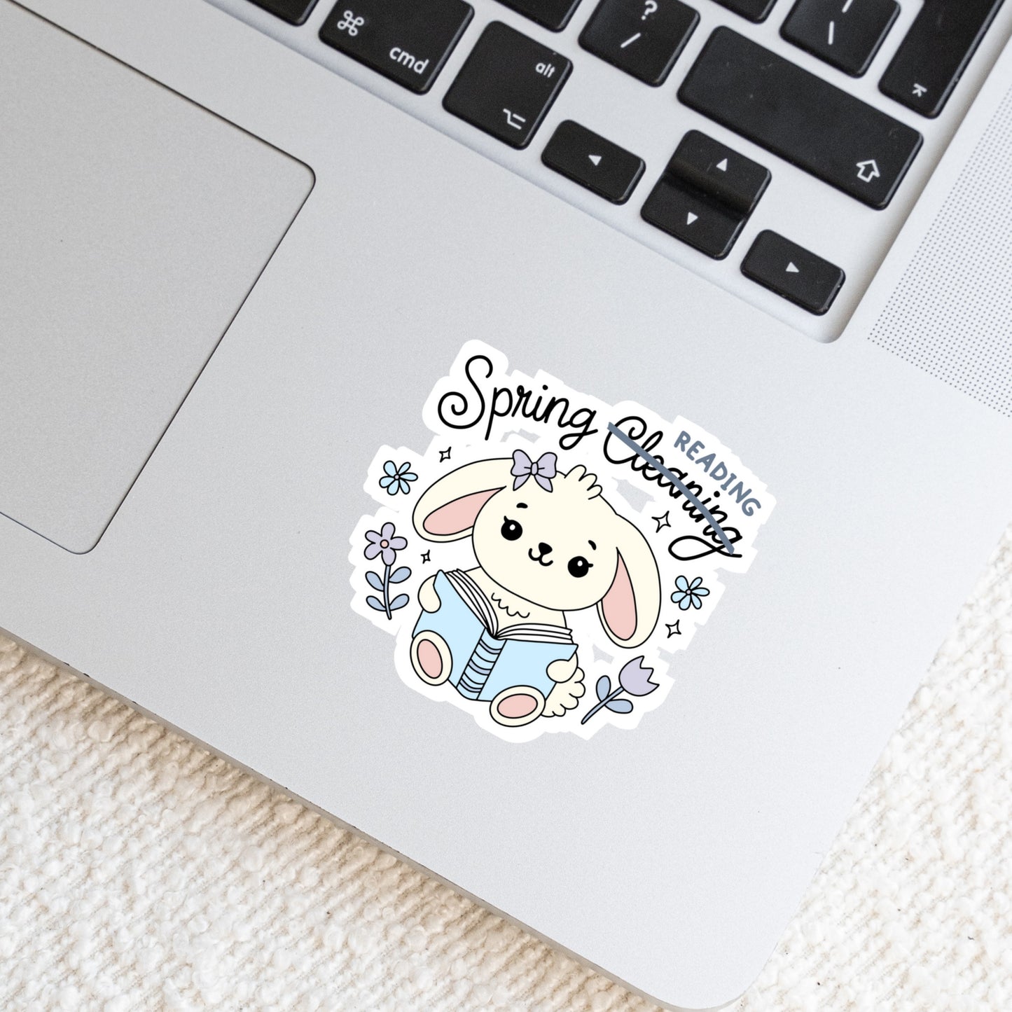 Spring Reading Book Reader Sticker β 3" Waterproof Bookish Sticker with Holo Overlay β Reading, Books, Reader Gift, Book Lover, Bookstore Merch