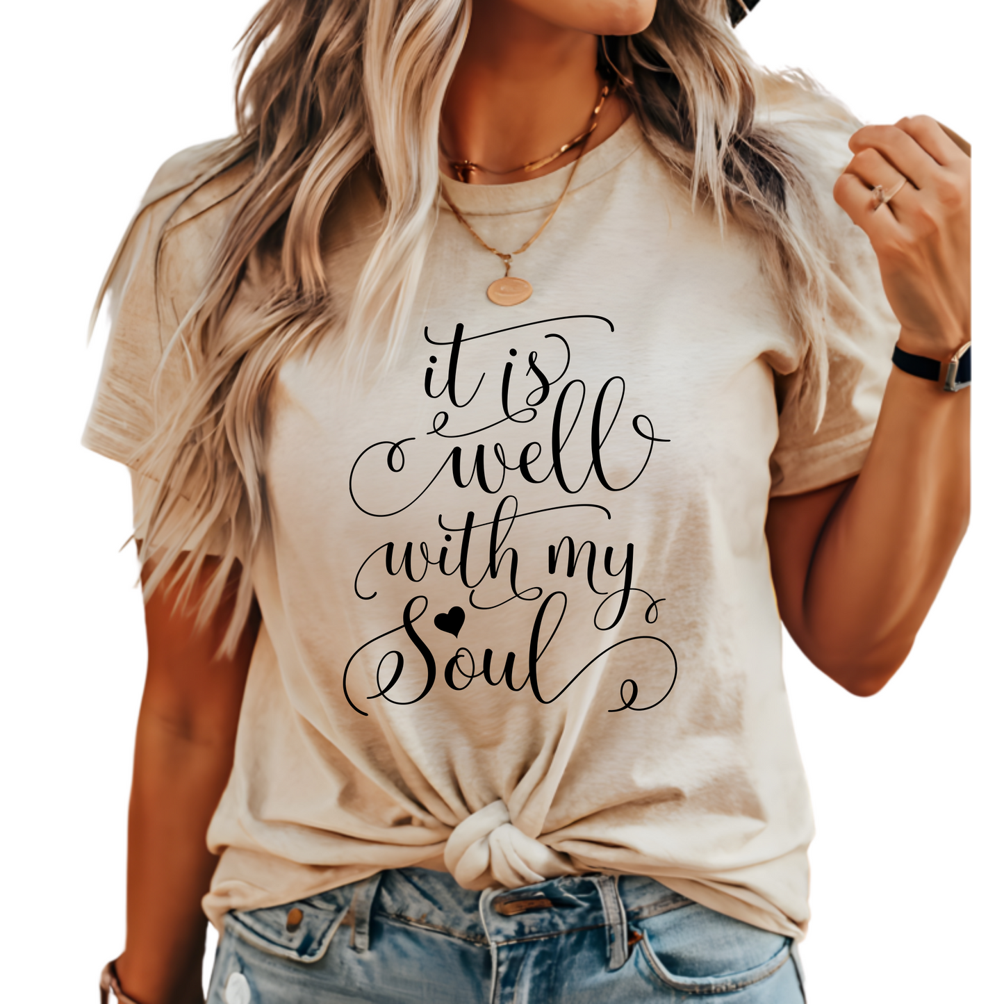 It Is Well With My Soul Shirt Inspirational Christian Tee Faith-Based Graphic T-Shirt Encouraging Scripture Shirt Spiritual Gift Idea