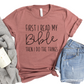 First I Read My Bible Shirt - Christian Graphic Tee for Women - Faith-Based T-Shirt - Bible Study Apparel - Religious Gift Idea