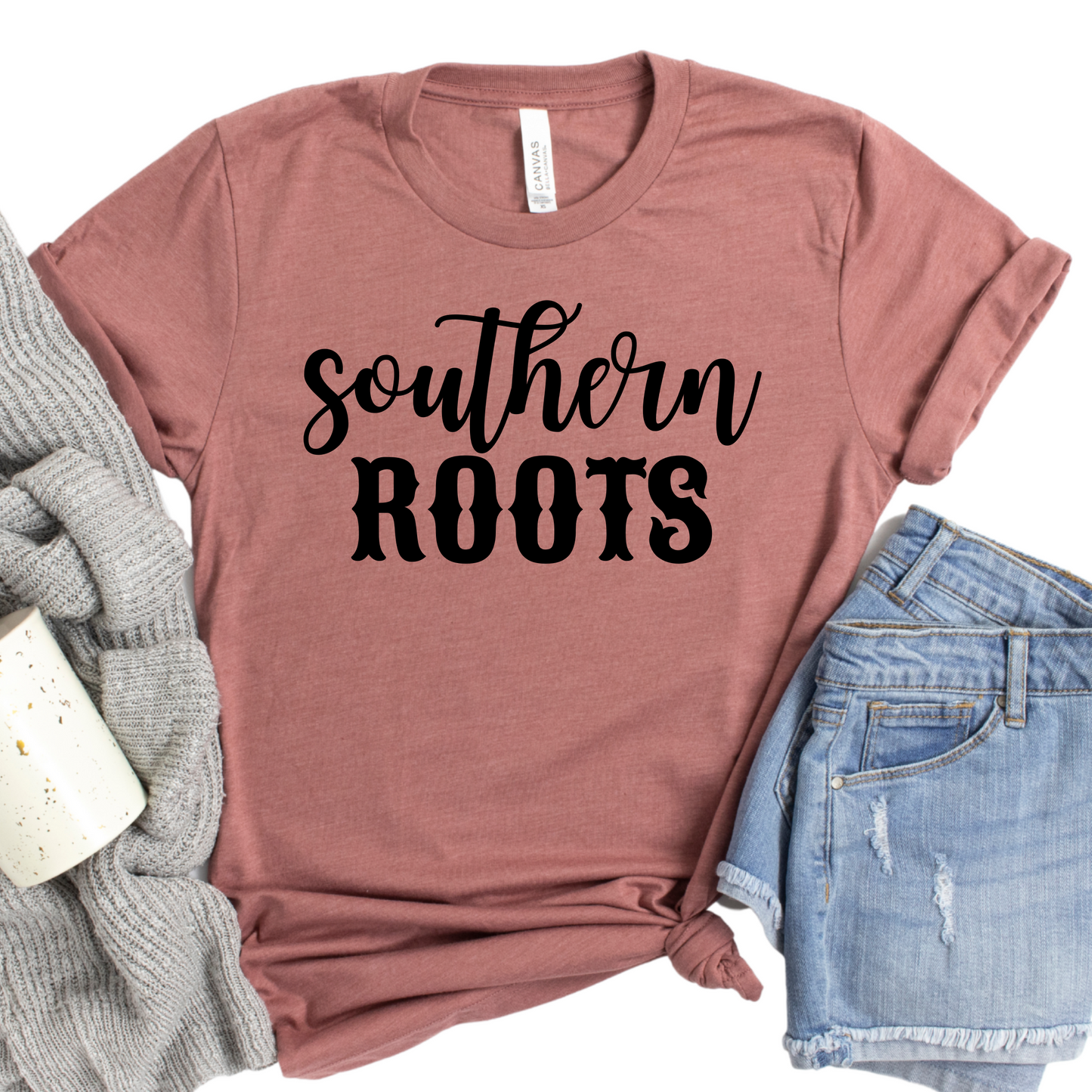 Southern Roots Shirt - Country Pride Graphic Tee - Southern Heritage T-Shirt - Rustic Southern Charm Apparel - Farmhouse Style Outfit