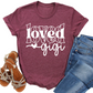 Loved Gigi T-Shirt - Cute Grandmother Gift for Gigi - Heart Design Graphic Tee - Family Appreciation Shirt - Women’s Gigi Shirt