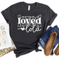 Loved Lola T-Shirt - Filipino Grandmother Gift - Heart Design Lola Graphic Tee - Cute Family Love Shirt for Grandma - Women’s Gift