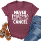 Never Postpone What You Can Cancel T-Shirt - Funny Graphic Tee - Casual Statement Shirt for Introverts - Sassy Gift Idea for He