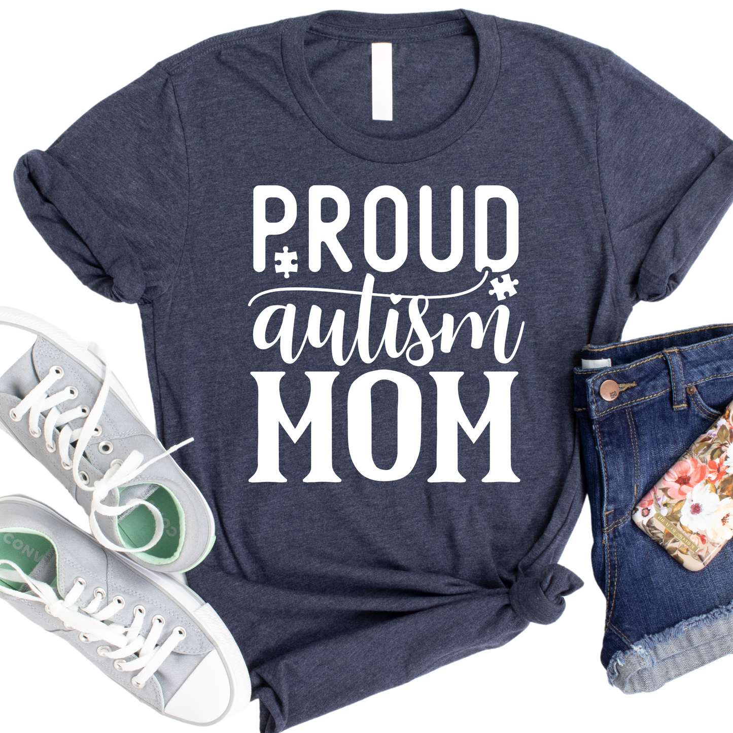 Proud Autism Mom T-Shirt - Autism Awareness Shirt for Mothers - Supportive Autism Mom Gift - Inspirational Family Graphic Tee