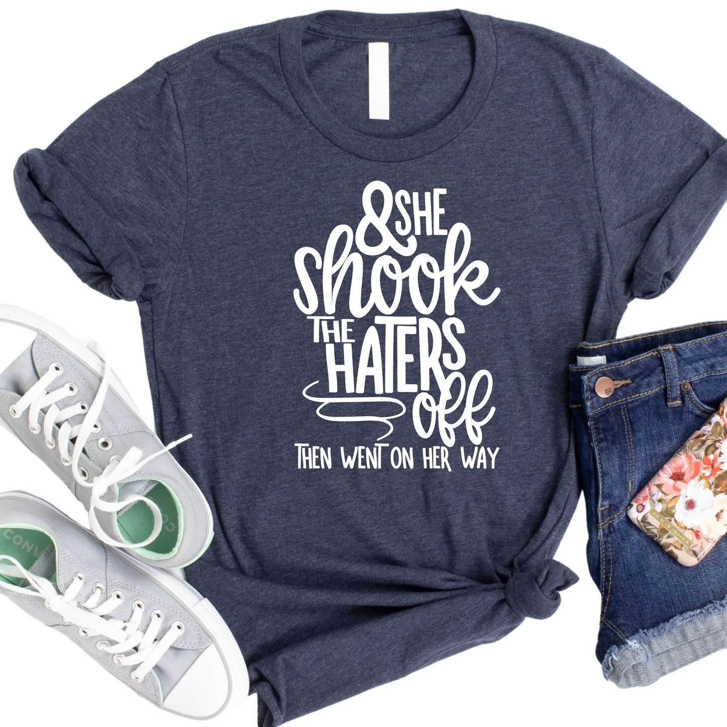 She Shook the Haters Off T-Shirt - Motivational Women's Graphic Tee - Positive Inspirational Shirt - Empowerment T-Shirt - Gift for Her