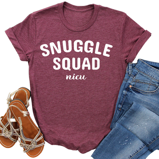 Snuggle Squad NICU T-Shirt - Neonatal Nurse Appreciation Shirt - NICU Team Shirt - Cute NICU Gift - Neonatal Nursing Graphic Tee