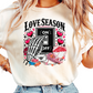 Love Season T-Shirt - Valentine's Day Skeleton Hand Graphic Tee - Romantic Switch Design with Hearts and Candy - Trendy Gift for Her