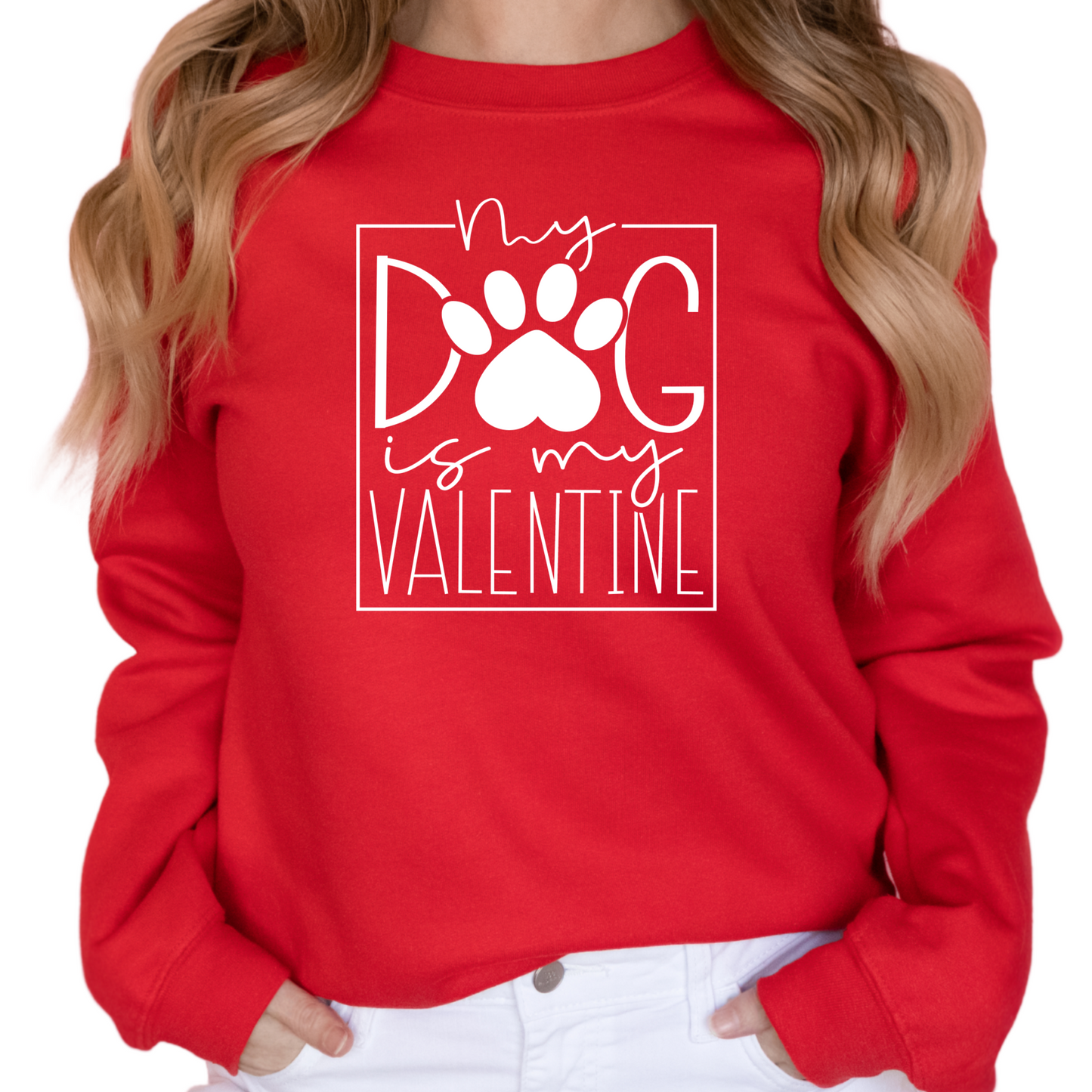 My Dog is My Valentine T-Shirt - Funny Dog Lover Valentine's Day Tee - Cute Pet Owner Shirt - Gift for Dog Moms - Valentine's Outfit