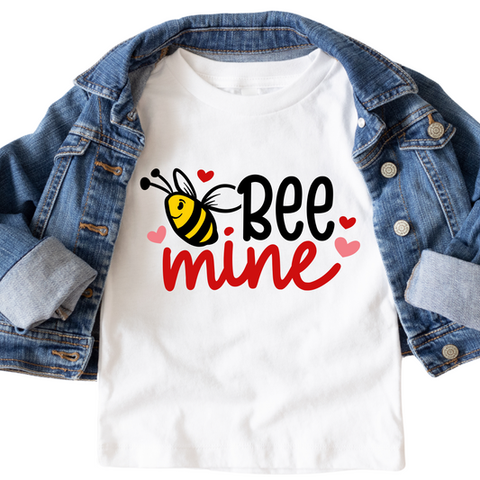 Bee Mine Valentine's Day Shirt - Kids Valentine's Tee - Toddler Valentine's Outfit - Girls Valentines Shirt - Baby, Toddler and Youth Sizes