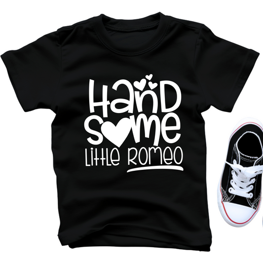 Handsome Little Romeo Shirt - Baby, Toddler, Youth Sizes - Cute Valentine's Day Outfit for Boys - Heart Graphic Tee for Kids