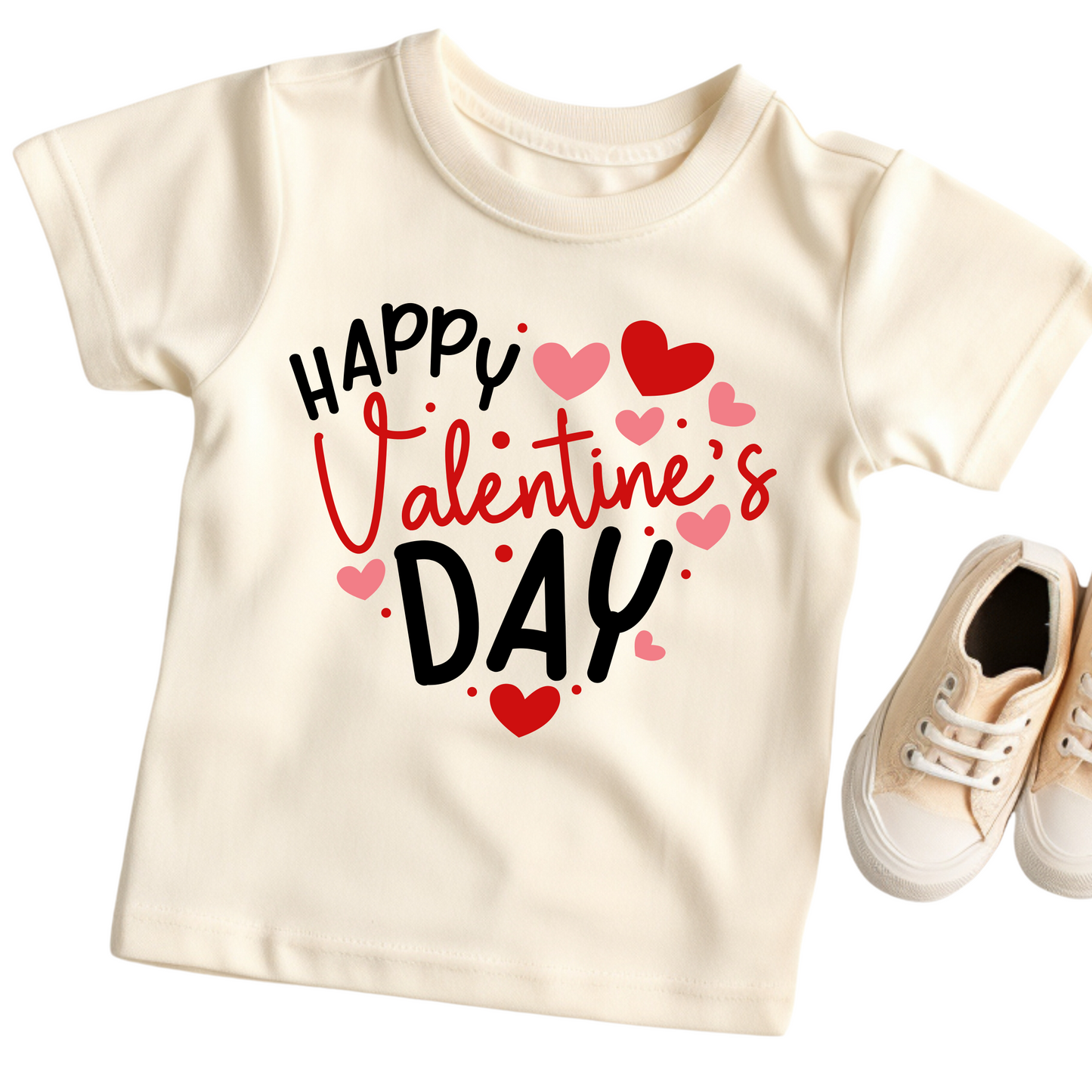 Happy Valentine's Day Shirt - Baby, Toddler, Youth Sizes - Cute Heart Graphic Tee for Kids - Fun Valentine's Day Outfit for Boys or Girls