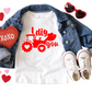 I Dig You Tractor Valentine's Day Shirt - Baby, Toddler, Youth Sizes - Cute Kids Valentine Outfit - Red Tractor with Hearts Graphic Tee