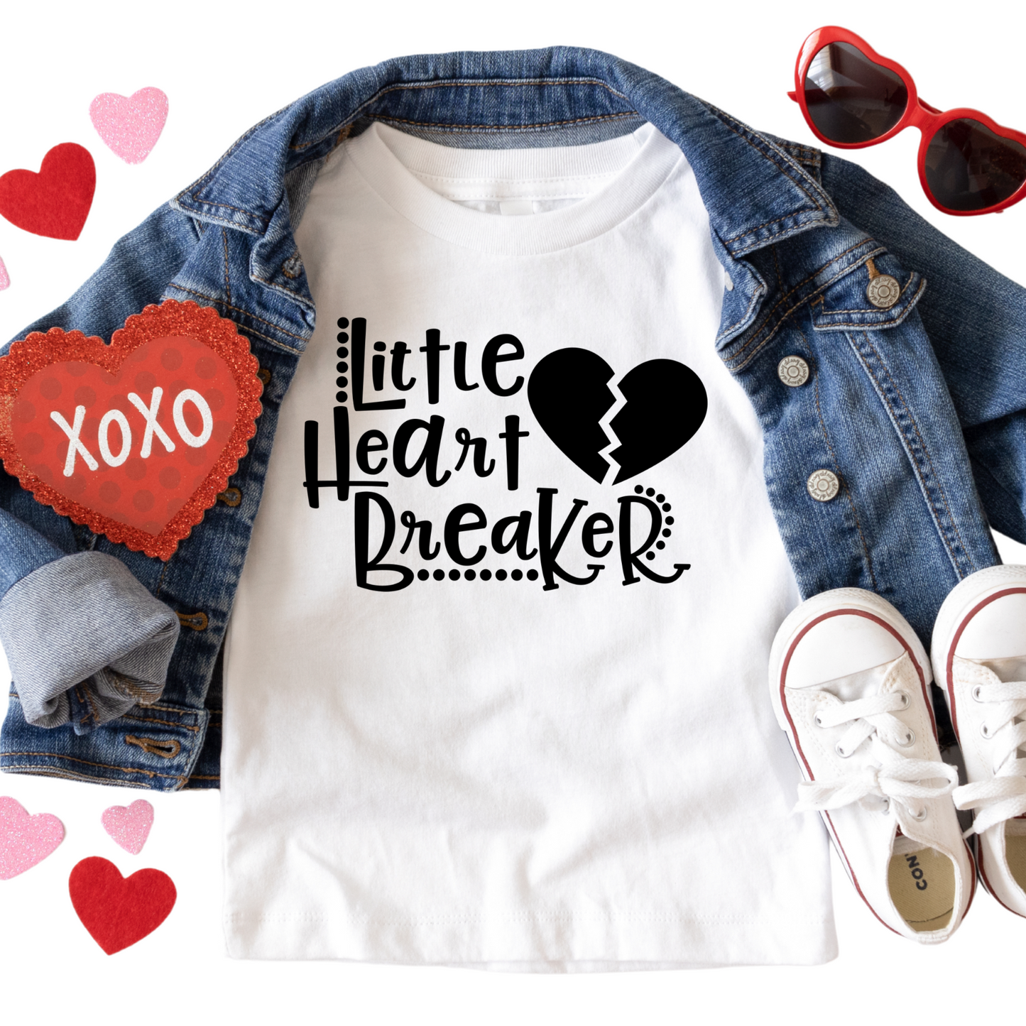 Little Heart Breaker Shirt - Baby, Toddler, Youth Sizes - Valentine’s Day Boys Tee - Cute Broken Heart Graphic Shirt for Kids