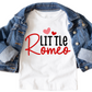 Little Romeo Valentine Shirt - Baby, Toddler, Youth Sizes - Cute Boys' Valentine’s Day Outfit - Heart Graphic Tee for Kids