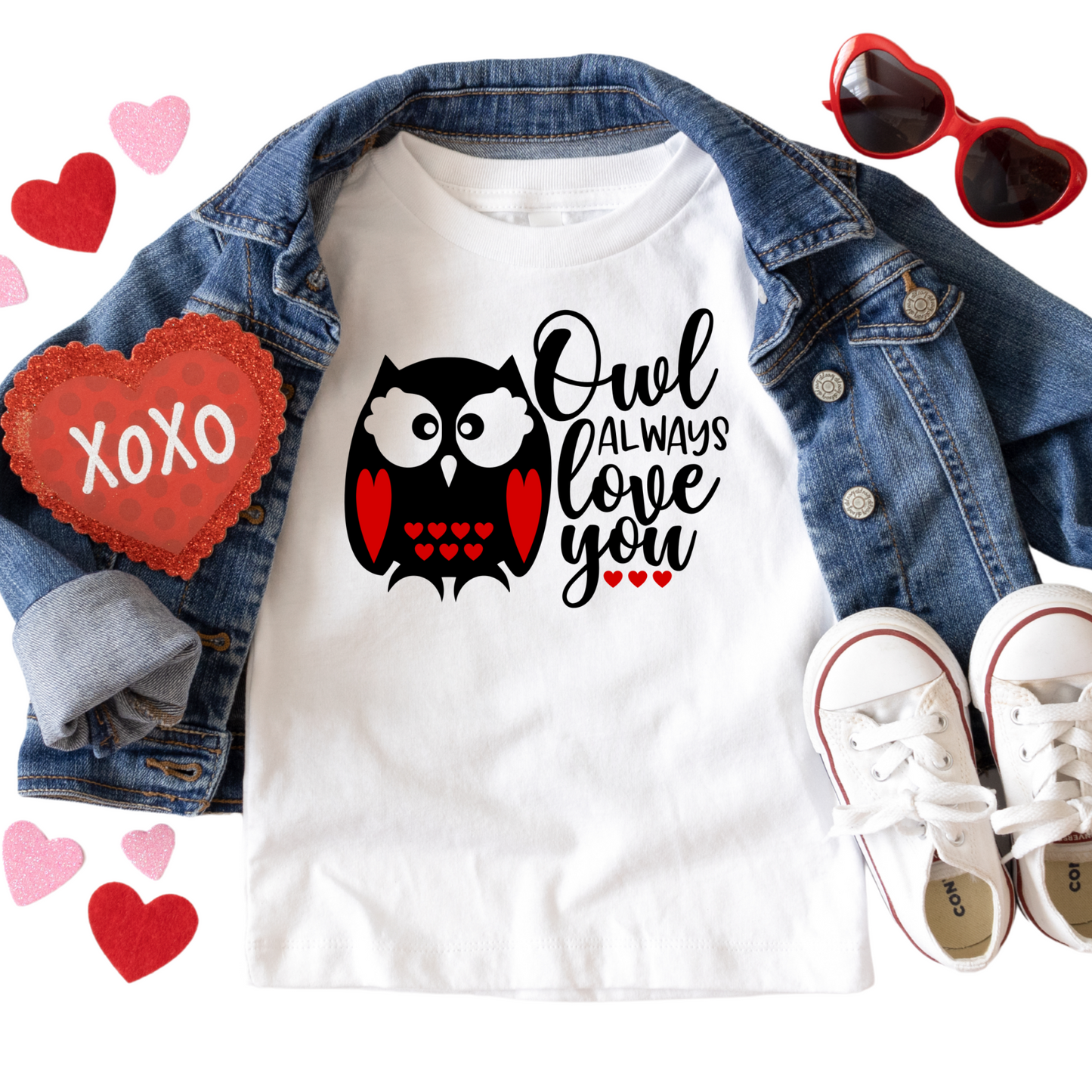 Owl Always Love You Valentine Shirt - Baby, Toddler, and Youth Sizes - Cute Owl Valentine Tee for Kids - Boys and Girls Outfit