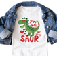 You Make My Heart Saur Shirt - Cute Dinosaur Valentine’s Day Tee for Kids - Baby, Toddler, and Youth Sizes - Love Dino Graphic