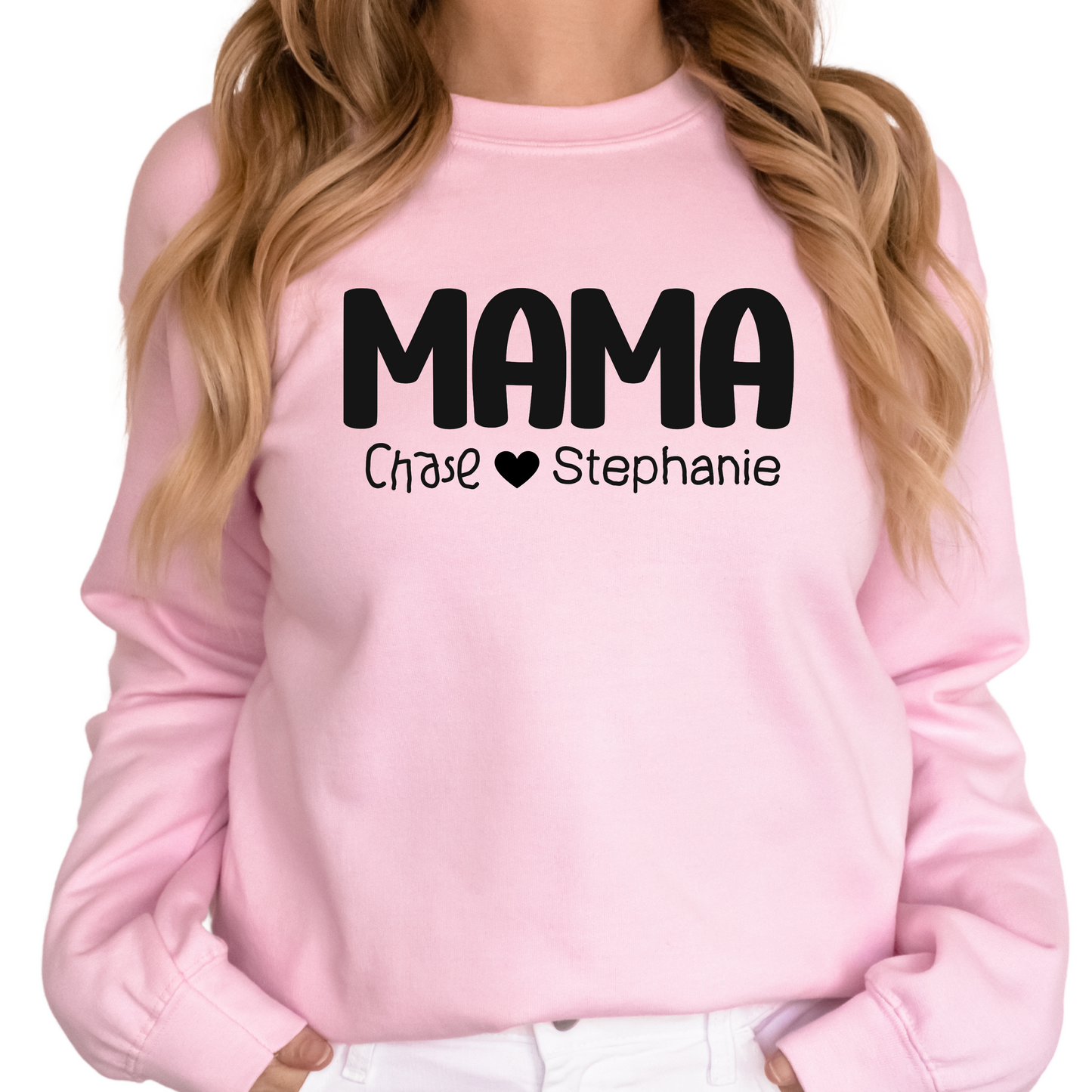 Custom Mama Sweatshirt or T Shirt with Children's Handwriting - Personalized Mom Sweatshirt - Mother's Day Gift with Kids' Names Keepsake