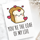 You’re the Loaf of My Life Card - Cute Bread Pun Greeting Card - Romantic Valentine’s or Anniversary Card for Bread Lovers