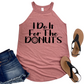 I Do It for the Donuts Shirt - Funny Workout Tank for Women - Fitness Humor Womans Gym Top - Cute Exercise Motivation Apparel Gift