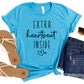 Extra Heartbeat Inside Womans Shirt - Pregnancy Announcement T-Shirt - Cute Tee for Expecting Moms - Baby on Board Shirt - Gift for Mom