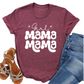 Girl Mama Womans Shirt - Retro Motherhood T-Shirt for Moms of Girls - Cute Heart Graphic Mom Tee - Perfect Gift for Girl Moms