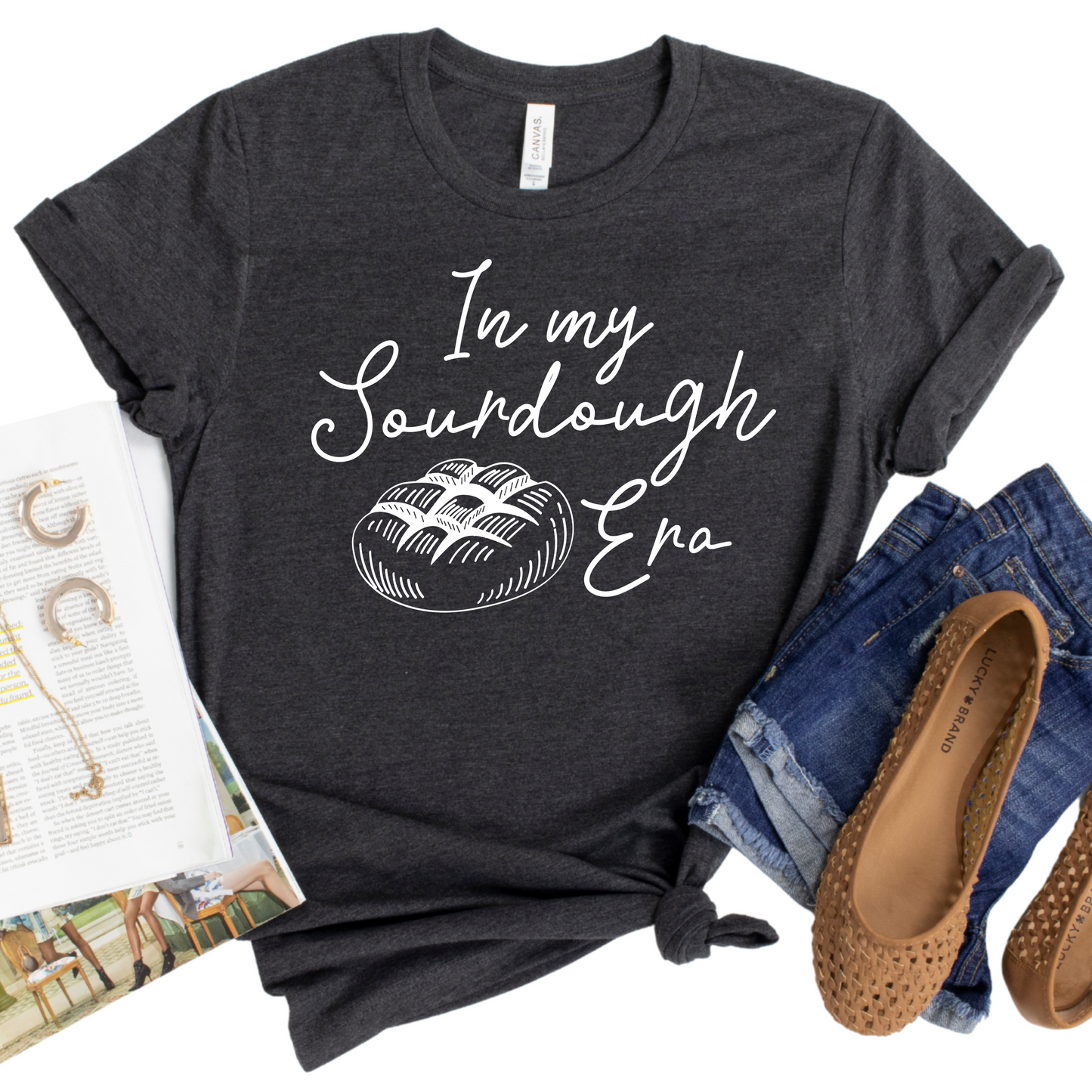 In My Sourdough Era Shirt - Funny Bread Baking T-Shirt - Quirky Baker Graphic Tee - Perfect Gift for Home Bakers & Sourdough Enthusiasts