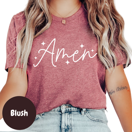 Amen Shirt, Christian Faith Graphic Tee, Religious Inspirational Shirt, Bible Verse T-Shirt, District Made Tee, Jesus Lover Gift