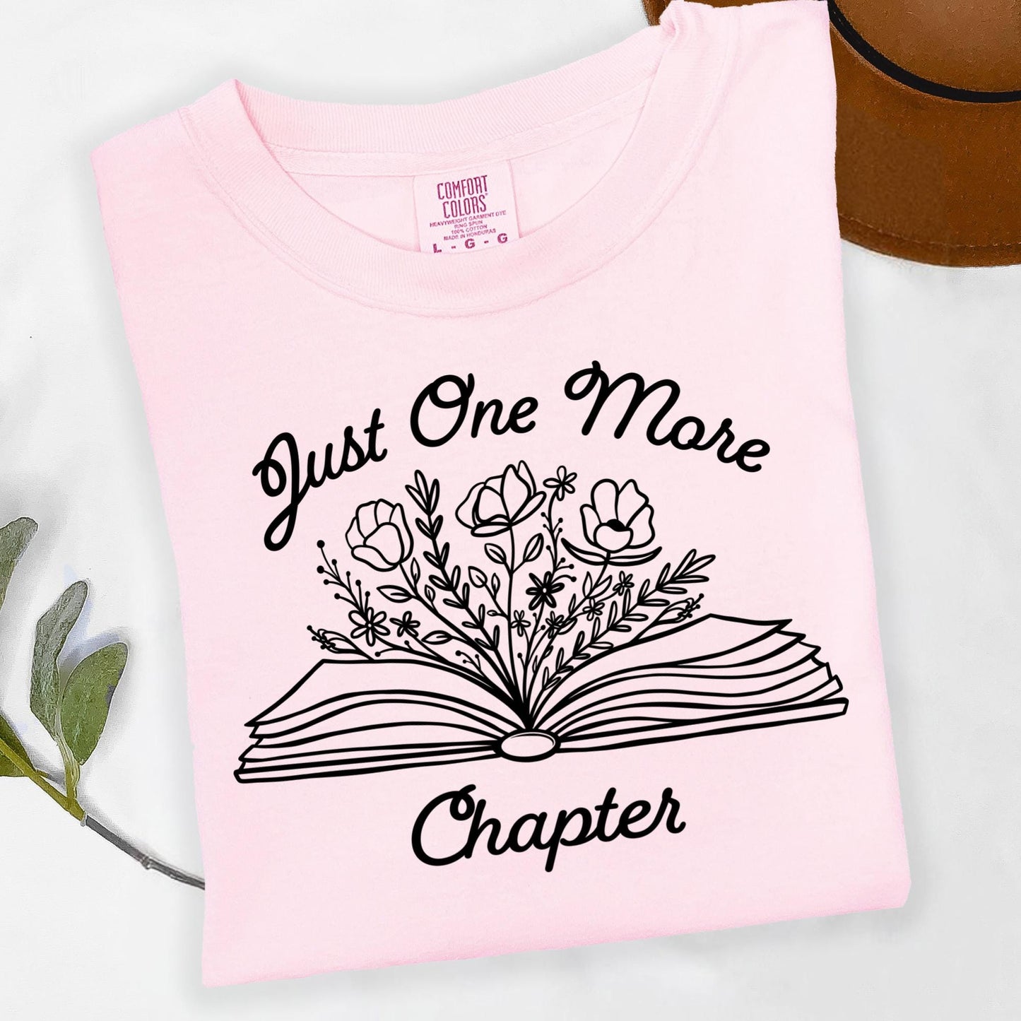 Just One More Chapter t-shirt, Bookish Merch, Reading t-shirt, Literature, Book Lover tshirt, Comfort Colors, Book Shirt, Librarian Shirts