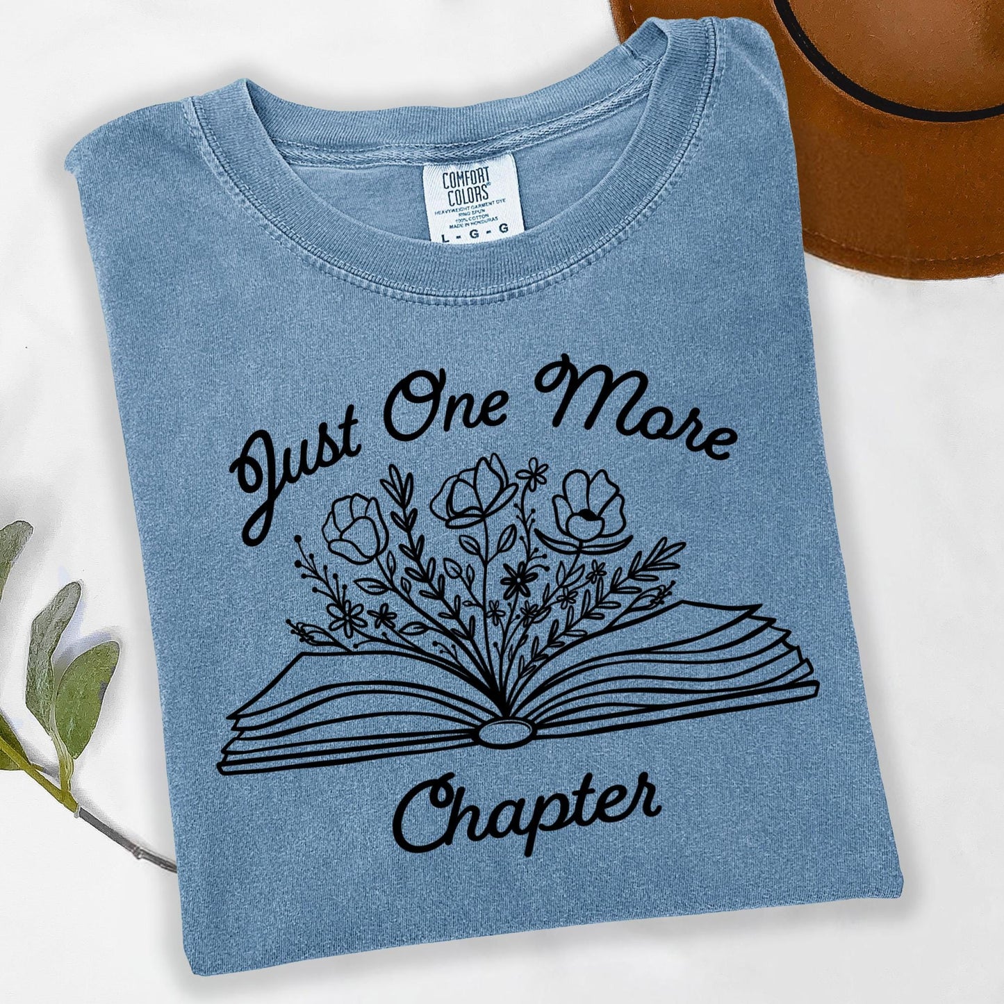 Just One More Chapter t-shirt, Bookish Merch, Reading t-shirt, Literature, Book Lover tshirt, Comfort Colors, Book Shirt, Librarian Shirts