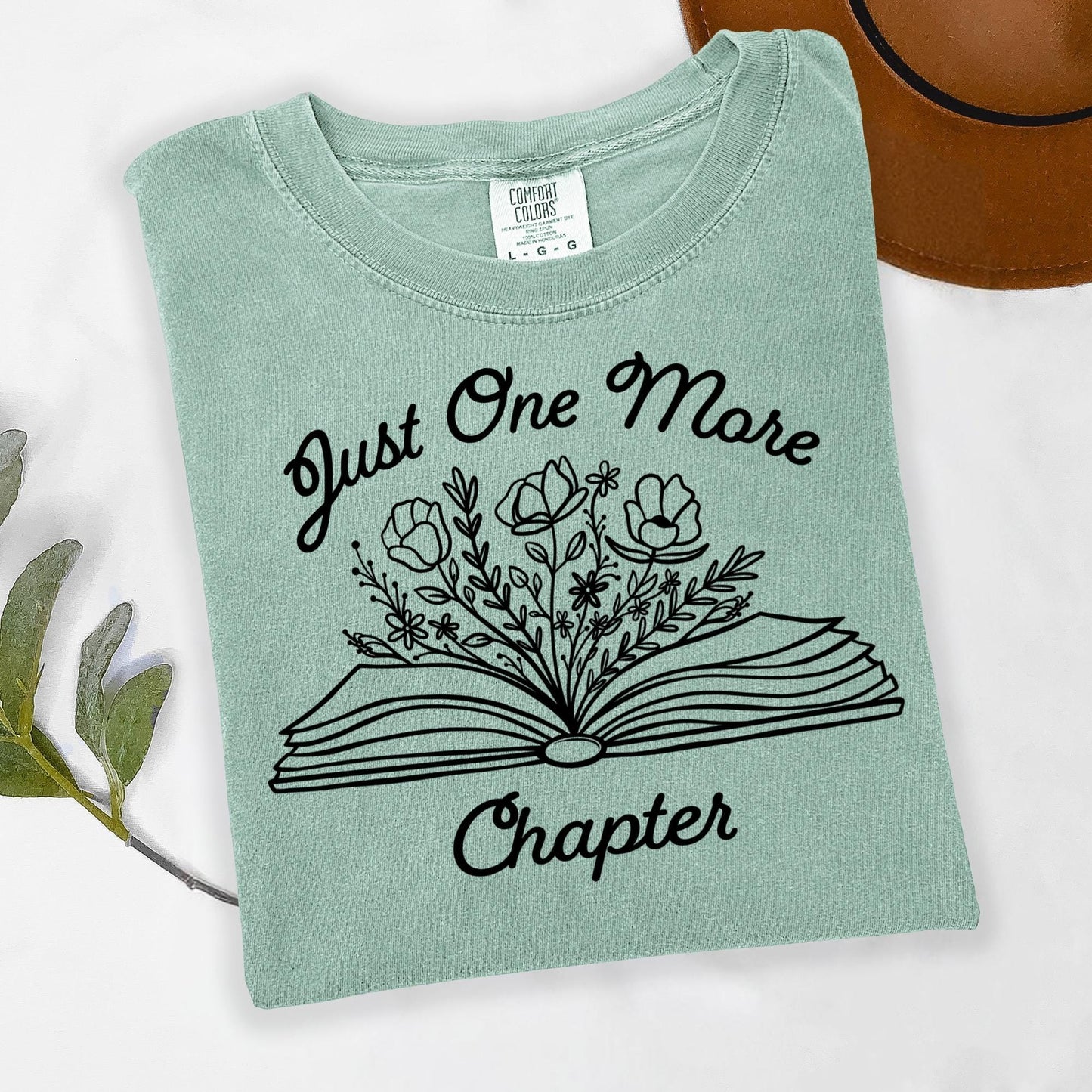 Just One More Chapter t-shirt, Bookish Merch, Reading t-shirt, Literature, Book Lover tshirt, Comfort Colors, Book Shirt, Librarian Shirts
