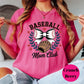 Baseball Mom Club Comfort Colors® Shirt, Cute Baseball Bow Tee, Softball Mom Shirt, Game Day Graphic Tee, Sports Mama Shirt, Team Mom Shirt