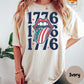 1776 Lips Comfort Colors® Shirt, Patriotic Tee, Fourth of July Shirt, Retro USA Shirt, American Flag Tongue Shirt, Independence Day Top