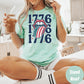 1776 Lips Comfort Colors® Shirt, Patriotic Tee, Fourth of July Shirt, Retro USA Shirt, American Flag Tongue Shirt, Independence Day Top
