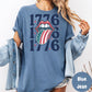 1776 Lips Comfort Colors® Shirt, Patriotic Tee, Fourth of July Shirt, Retro USA Shirt, American Flag Tongue Shirt, Independence Day Top