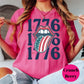 1776 Lips Comfort Colors® Shirt, Patriotic Tee, Fourth of July Shirt, Retro USA Shirt, American Flag Tongue Shirt, Independence Day Top