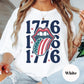 1776 Lips Comfort Colors® Shirt, Patriotic Tee, Fourth of July Shirt, Retro USA Shirt, American Flag Tongue Shirt, Independence Day Top
