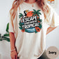 Escape Somewhere Tropical Comfort Colors® Shirt, Summer Vacation Graphic Tee, Tropical Sunset Shirt, Beach Travel Shirt, Toucan Shirt