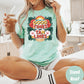 Good Times and Tan Lines Comfort Colors® Shirt, Tropical Summer Graphic Tee, Beach Vibes Shirt, Vacation T-Shirt, Retro Floral Tee