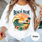 Beach Bum Comfort Colors® Shirt, Retro Summer Sunset Graphic Tee, Coastal Beach Shirt, Boho Surf Shirt, Tropical Vacation Shirt