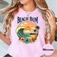 Beach Bum Comfort Colors® Shirt, Retro Summer Sunset Graphic Tee, Coastal Beach Shirt, Boho Surf Shirt, Tropical Vacation Shirt