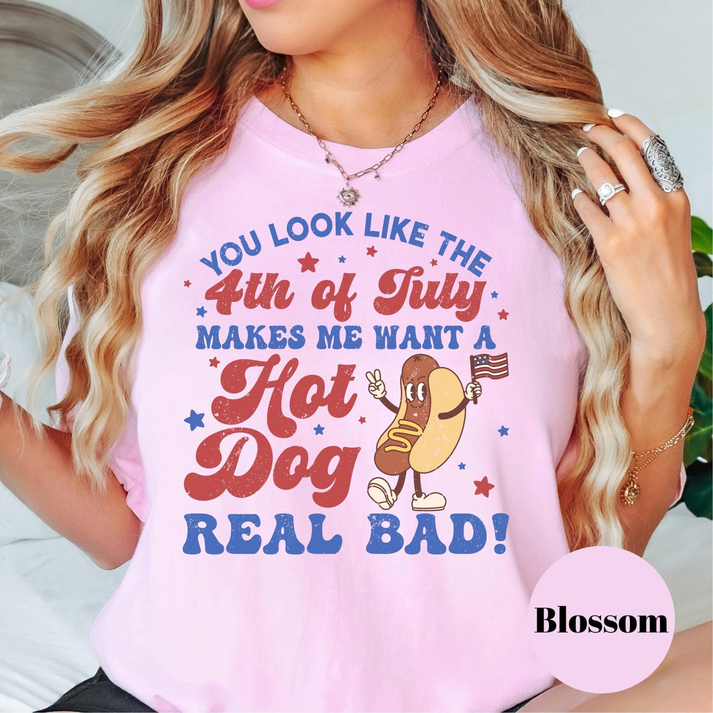 You Look Like the 4th of July Shirt, Funny Hot Dog Comfort Colors® Shirt, Patriotic Summer Tee, Retro USA Shirt, Fourth of July Graphic Tee